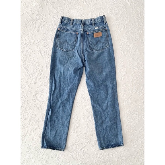 Wrangler Wild West 603 High Rise Straight Jean Retro Mid Damaged - Picture 8 of 15